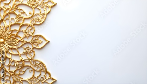 “Golden Arabesque Pattern Background”