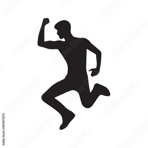 silhouette of a man jumping