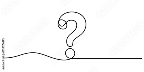 Continuous line question mark