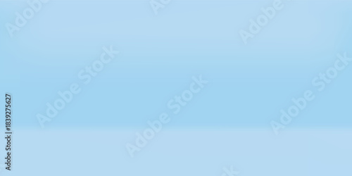 Aesthetic clear blue sky. Summer season blue pastel colored vertical vector banner. Blurred sky gradient background. Simple soft light backdrop.