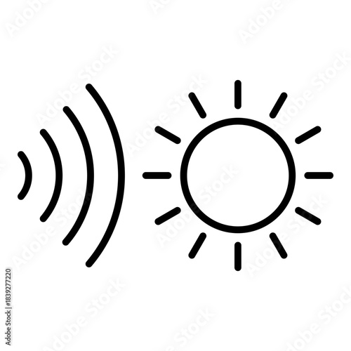 Light Sensor Icon. Vector Line Icon