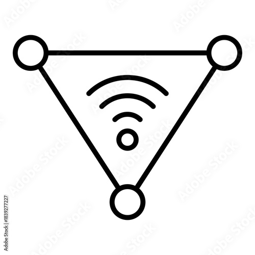 Mesh WiFi System Icon. Vector Line Icon