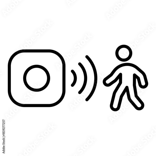 Motion Sensor Icon. Vector Line Icon