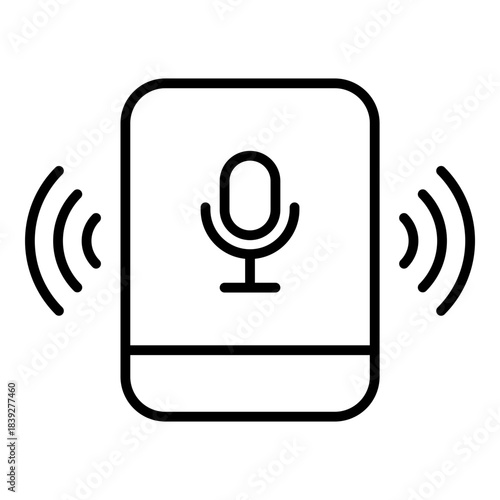 Smart Speaker Icon. Vector Line Icon