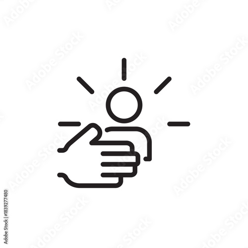 Talent acquisition icon symbolizing strategic hiring, identification of skilled individuals, and successful candidate capture, representing HR, workforce planning, recruitment, and employee sourcing.