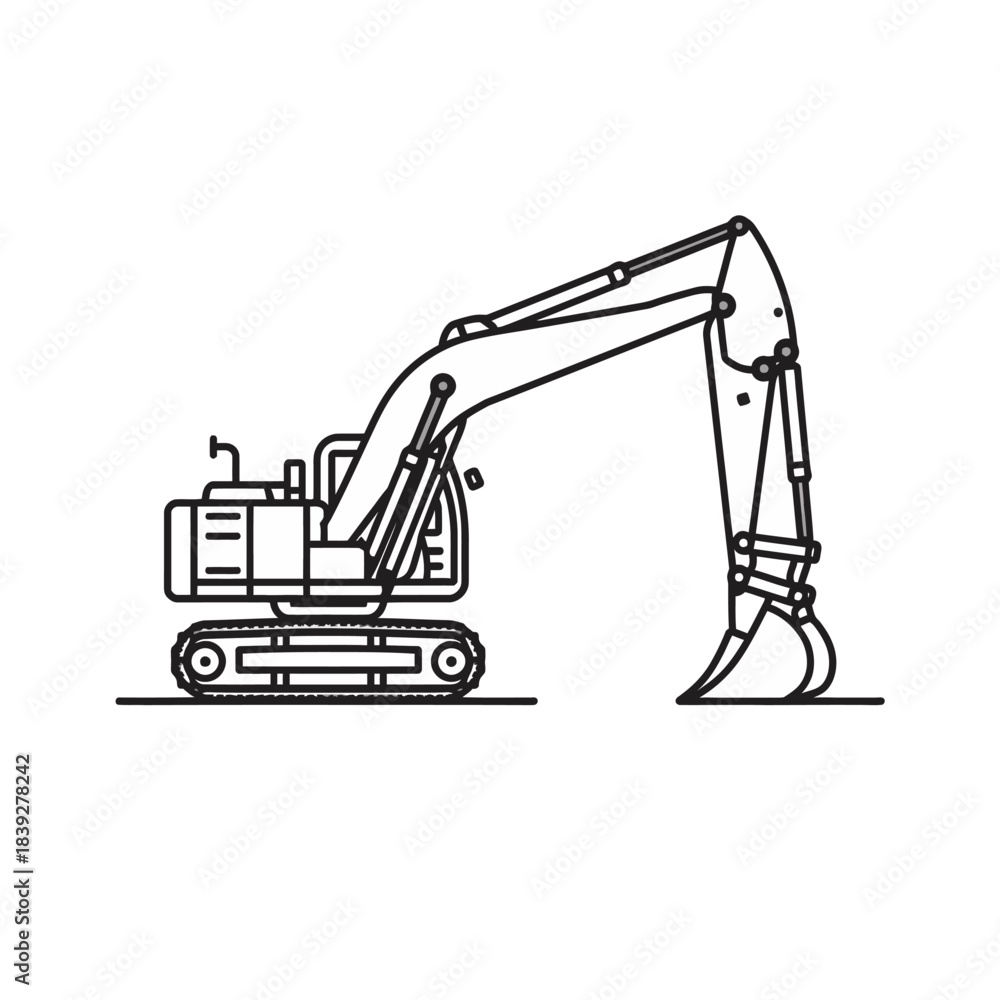 Naklejka premium Excavator Icon Design Very Cool