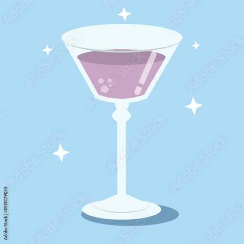 Elegant Purple Drink in a Classic Coupe Glass