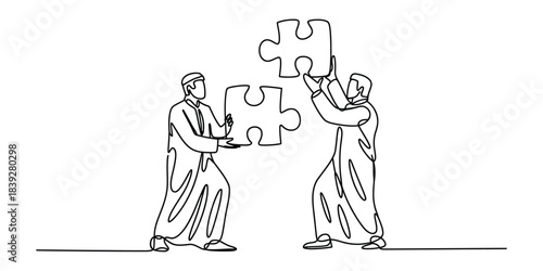 Collaborative puzzle solving in continuous line art