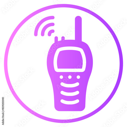 walkie talkie gradient icon