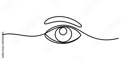 Continuous line eye drawing