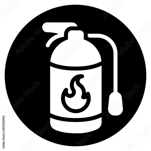fire extinguisher glyph icon