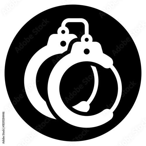 handcuffs glyph icon