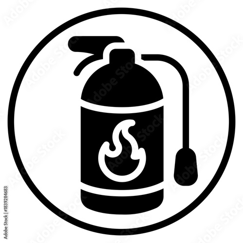 fire extinguisher glyph icon