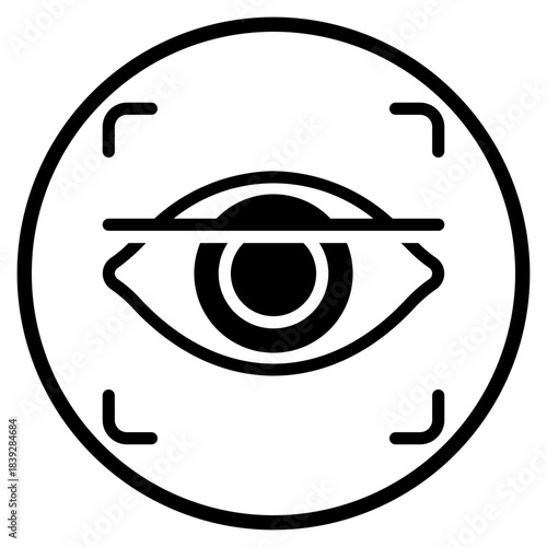 eye scan glyph icon