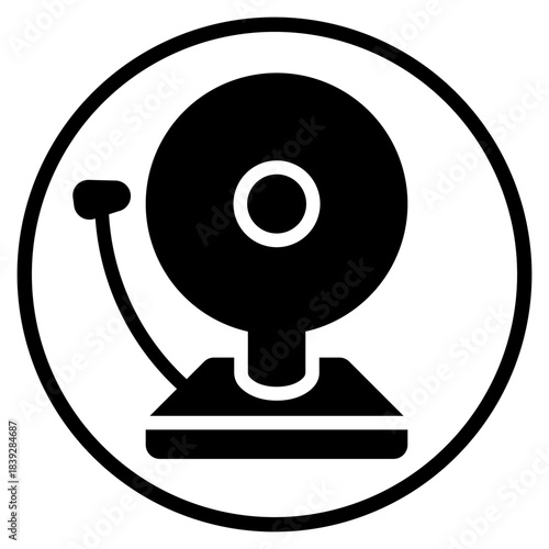 fire alarm glyph icon