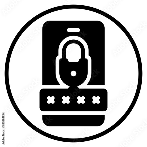 pin code glyph icon