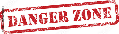Red danger zone rubber stamp