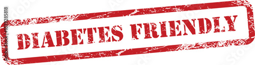 Diabetes friendly red stamp