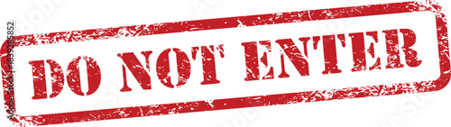 Do not enter sign with red stamp