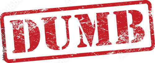 Red grunge dumb stamp