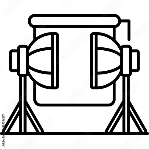 Studio Light Outline Icon