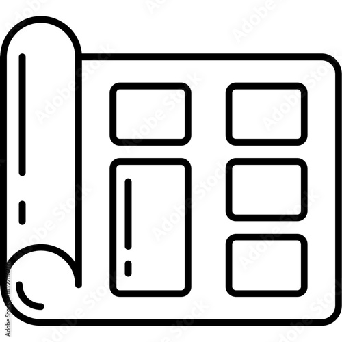 Print Layout Outline Icon