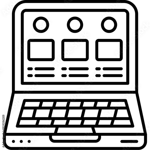 Mood Board Outline Icon