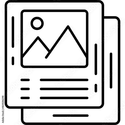 Flyer Design Outline Icon