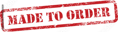 Made to Order Red Grunge Rubber Stamp