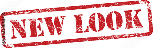 Red grungy new look stamp