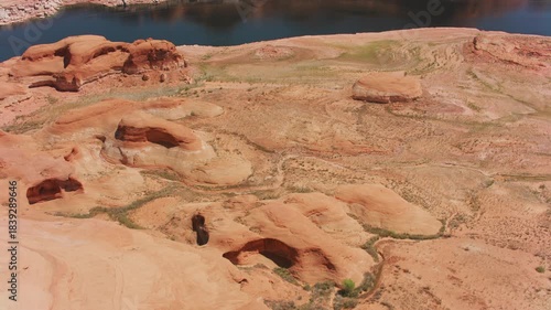 Aerial view of scenic Lake Powell in Utah