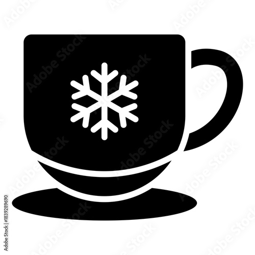 Christmas Mug Solid Icon