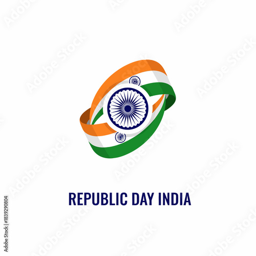 Republic Day India Flag Emblem.
