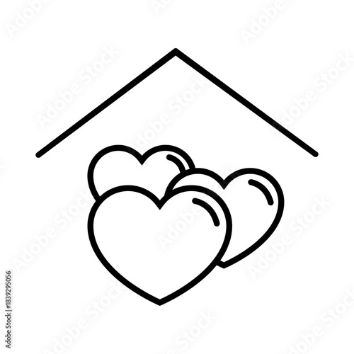 Love icon vector. relationships illustration sign. online dating symbol or logo.