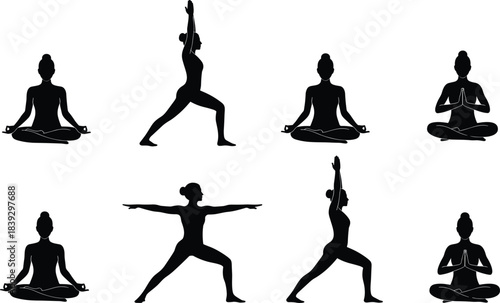 Grass and plant silhouettes vector set, detailed black borders and tufts, various shrubs and natural weeds, nature organic design elements, garden and meadow scene.