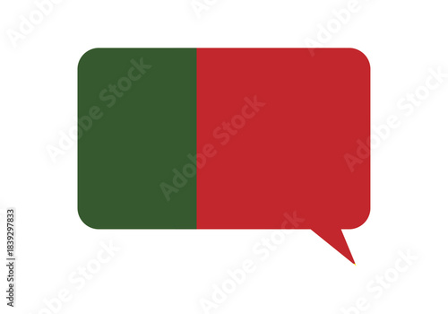 Burbuja de conversación con bandera de Portugal