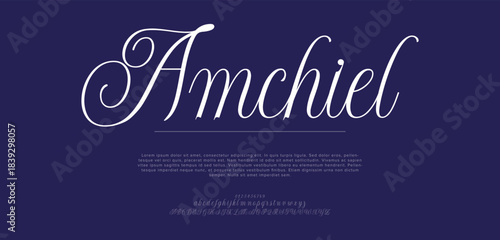 Elegant, modern script with a smooth, flowing design, perfect for sophisticated and upscale branding.