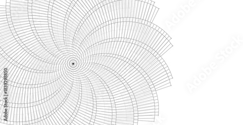 Fototapeta Naklejka Na Ścianę i Meble -  spiral tower abstract geometric shape 3d