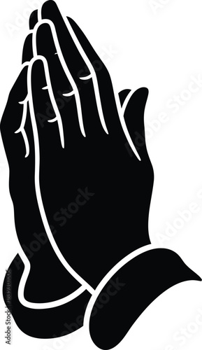 Praying hands silhouette a symbolic gesture of faith and hope