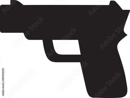 Pistol silhouette white