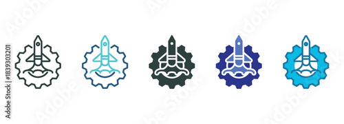 Speed Boost Icon Set Multiple Style Of