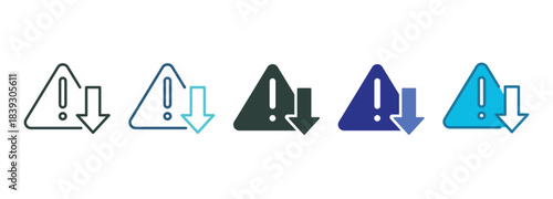 Error Reduce Icon Set Multiple Style Of