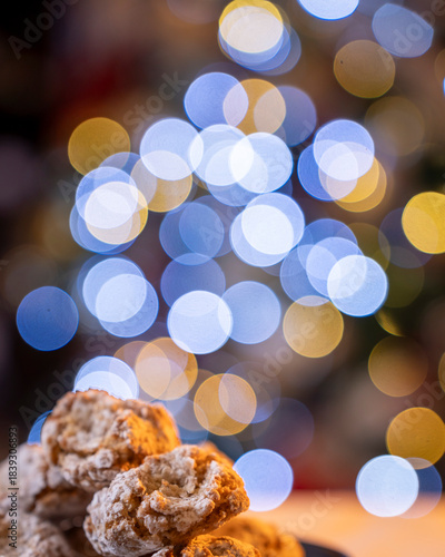 Desenfoque navideño, arbol, bokeh,   