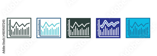 Streamlined Data Icon Set Multiple Style Of