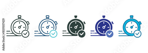 Quick Response Icon Set Multiple Style Of