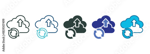 Fast Sync Icon Set Multiple Style Of