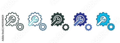 Quick Setup Icon Set Multiple Style Of