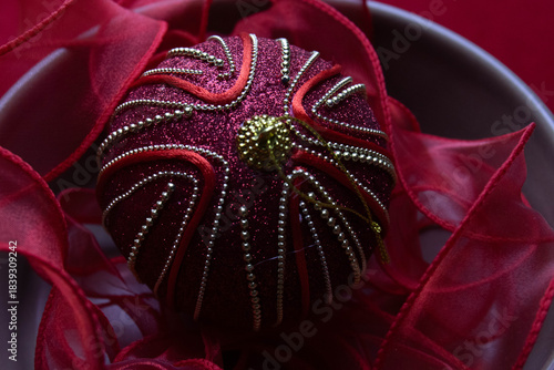 Gilded Crimson Ornament