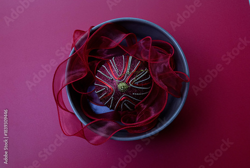 Gilded Crimson Ornament