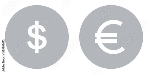 Flat vector set of international currency coins in gold, forex money symbols collection